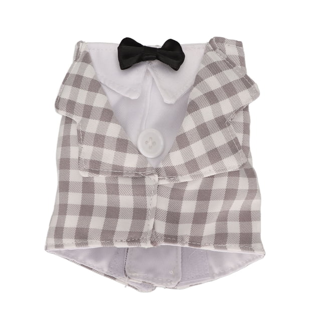 Traje de vuelo de loro poliéster elegante camisa a cuadros linda ropa de vuelo de pájaro para pájaros loro S