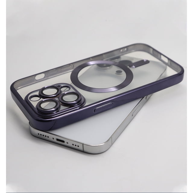 Funda transparente delgada de silicona a prueba de golpes de lujo con protector de cámara Logo Hole Case para Iphone 14 Pro Max para Samsung S23