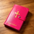 thumbnail image 3 of Catholic Holy Card Holder, 5.5x3.9Inch Faux Leather Closure Prayer Card Organizer, 54 Assorted Religious Devotional Cards Set, 3 of 4