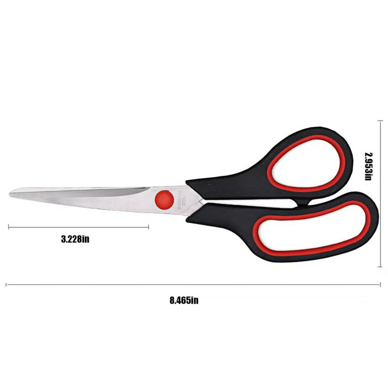Left Handed Scissors for Adults, 8 Inch Lefty Scissors Bluk for Kids  Student, All Purpose Sharp Blades Shears Set of 2 Pack, Great for Craft,  Office