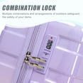 thumbnail image 4 of 3-Piece PC Spinner Wheel Luggage Set with Gradient Color & Combination Lock, Carry-On Suitcase, Purple, 4 of 16