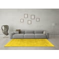 thumbnail image 3 of Ahgly Company Machine Washable Indoor Rectangle Persian Yellow Traditional Area Rugs, 7' x 10', 3 of 4