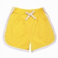 thumbnail image 4 of NIEWTR Girls' Slim Fit Athletic Shorts Adjustment Drawstring Running Shorts Quick Dry Soft Bottom(Yellow,9-10 Years), 4 of 5