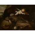 thumbnail image 2 of Pier Francesco Mazzucchelli 14x11 Black Ornate Wood Framed Double Matted Museum Art Print Titled: Saint Francis Comforted by an Angel (circa 1615), 2 of 5