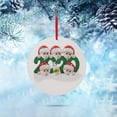 thumbnail image 3 of Fiudx Adorno Navideño Personalizado, Diseño de Arte En Madera Personalizable, Decoración Navideña 2020, Arte de Hierro Ecológico, Lazo de Cinta Delicado, Decoración para Árbol, Regalo Familiar, Tamañ, 3 of 3