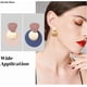 thumbnail image 3 of 8 pares de pendientes geométricos dorados grandes - Pendientes redondos y colgantes llamativos para mujer, 3 of 7