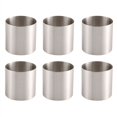 thumbnail image 4 of 6 Pieces Round Biscuit Cutter Stainless Steel Mousse Ring Mini Circle Cookie Cutters Frying Egg Rings Baking Tool, 4 of 5
