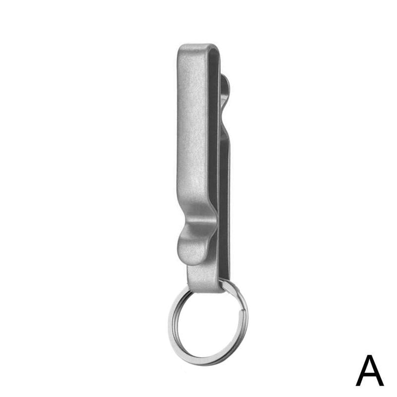 1 pcs Titanium Alloy Keychain Does Not Rust Ultra light Can Be Clipped With Belt 