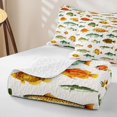 thumbnail image 4 of Manfei Watercolor Sea Fish Quilt King, Kawaii Animal King Coverlet Set, Cream Orange, 3pcs, 1 Bedspread and 2 Pillowcases, 4 of 7