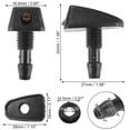 thumbnail image 6 of Universal Adjustable Windshield Washer Nozzles Kit Windshield Wiper Washer Nozzle Spray Jet Black 2 Pcs, 6 of 6