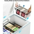 4 Pack Freezer Organizer Bins Fit 7 Cu.Ft Freezer, 1 Hanging Bin for