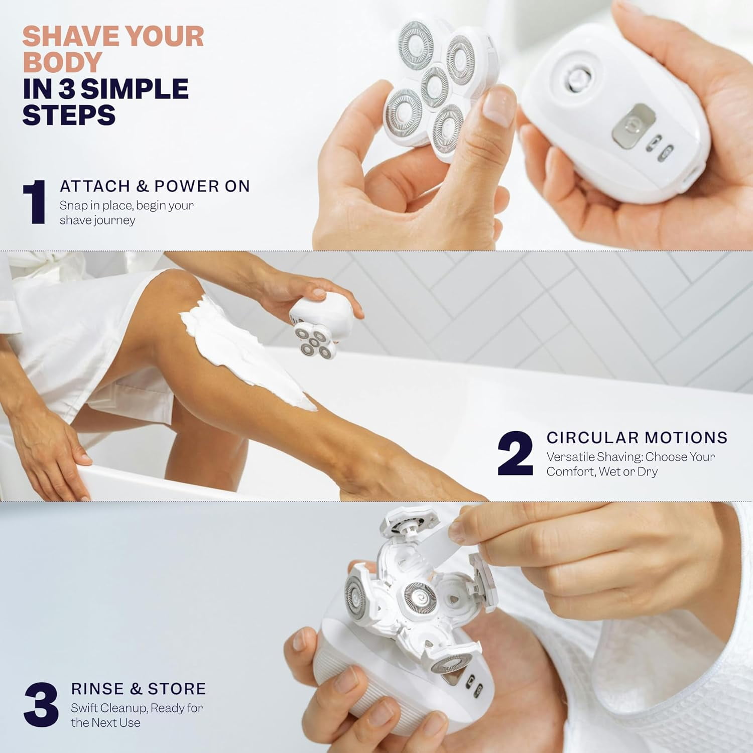 Freebird FlexSeries Kit Electric Razor for Women - Silk Smooth Legs, Body Hair, & Pubic Shaver - for Private Area, Sensitive Skin, Bikini Trimmer Kit