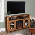 thumbnail image 2 of Walker Edison 58" Wasatch Highboy Transitional Fireplace Glass Wood TV Stand - Available in 5 Colours, 2 of 2