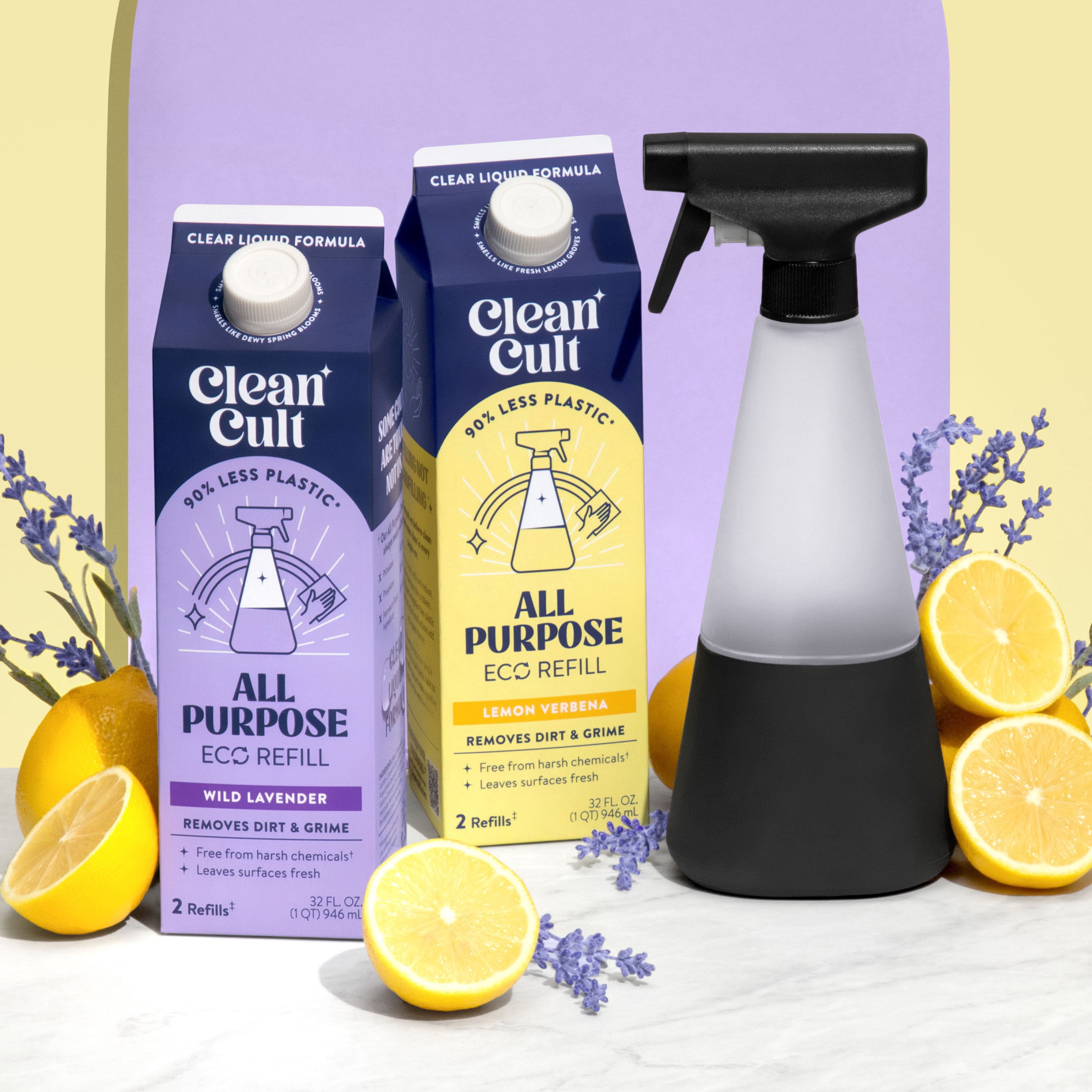 Cleancult All Purpose Cleaner Refill, Nature-Inspired Ingredients, Wild Lavender Scent, 32 fl oz
