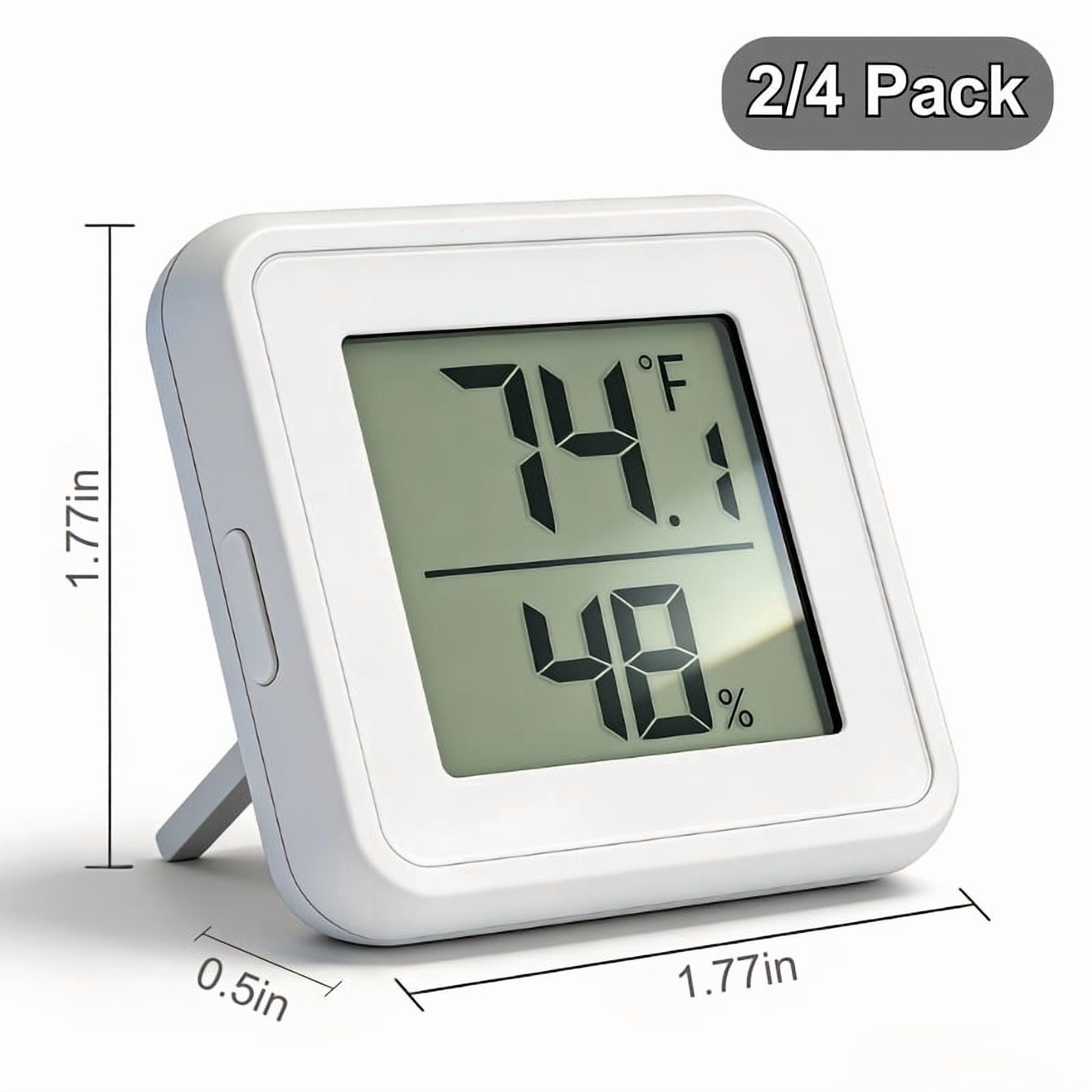 High Precision Digital Thermometer Hygrometer, 5S Fast Refresh, Magnetic Stand, Large Screen, °C/°F Switchable, Dual Display for Multi-Scene Use