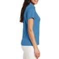 thumbnail image 3 of Mafoose Women's Performance Fine Jacquard Polo T-Shirt Ocean Blue Large, 3 of 5
