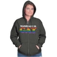 thumbnail image 4 of Marriage Is Gay LGBTQ Rights Pride Zip Up Hoodie Men's Women's Brisco Brands S, 4 of 6
