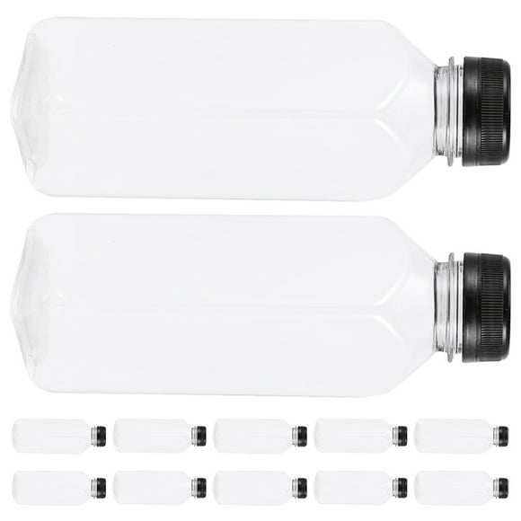 VERDANVERSE 12Pcs Empty Fruit Bottles Plastic Leak-proof Modern Beverage Bottle
