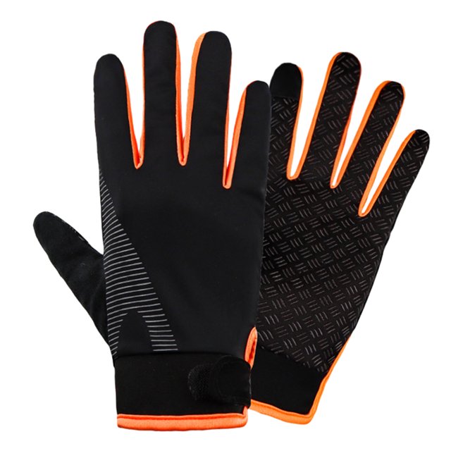 1 par de guantes de ciclismo de seda de hielo de verano pantalla táctil al aire libre dedo completo estilo fino protector solar transpirable de secado rápido
