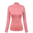 thumbnail image 1 of MixMatchy Women's Mock Neck Long Sleeve Turtleneck Slim Fit Sweater Top, 1 of 4
