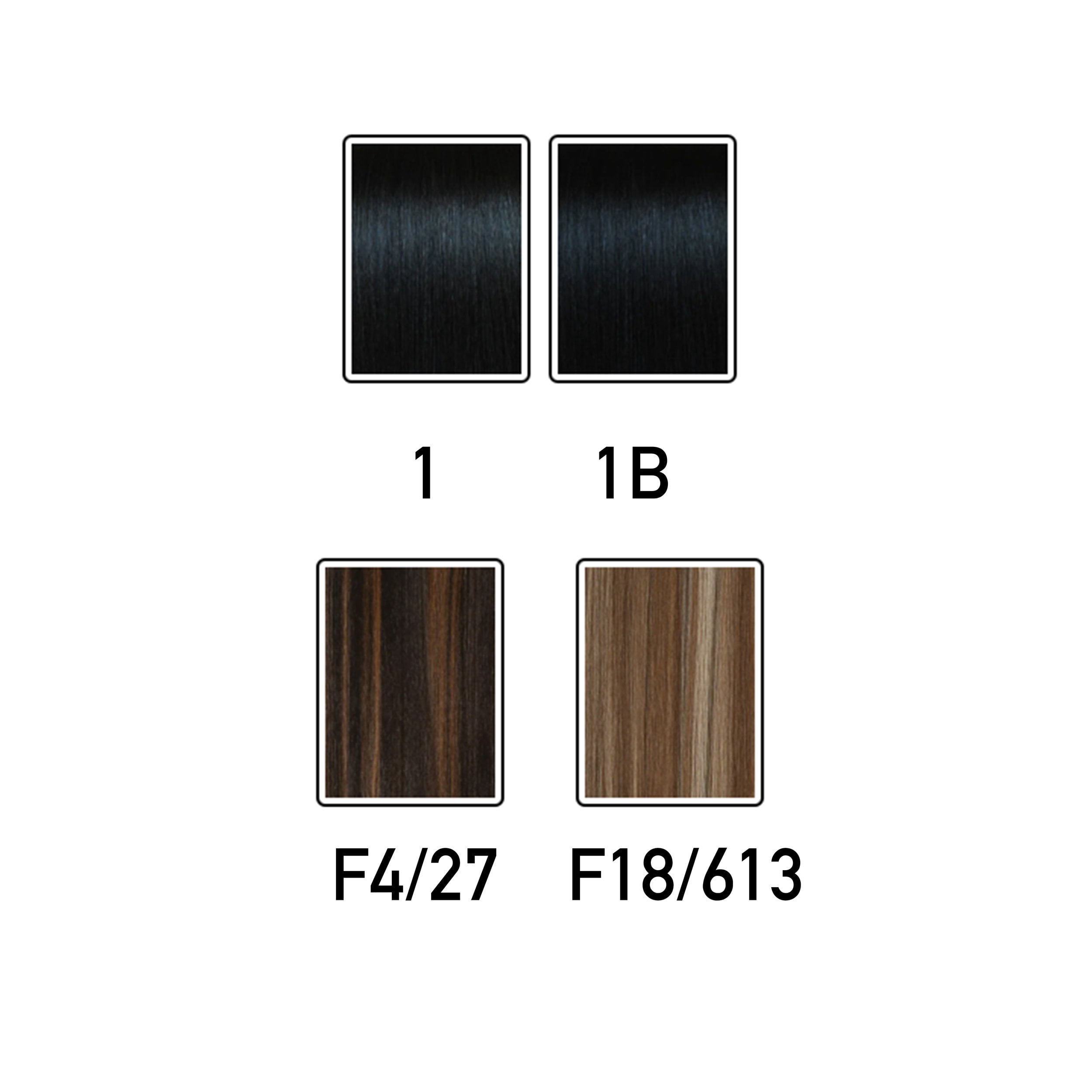 Zury Mistic Clip-On Hair Extensions 9Pcs Euro Wave 22", Color 1B