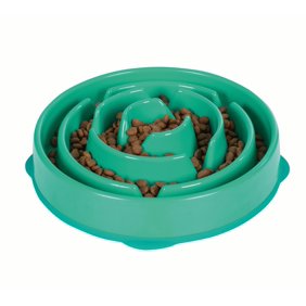 Outward Hound Stop Bloat Slow Feeder Dog Bowl Purple Large