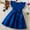 Blue, variant on Spazoro Kids Girls Dresses, New Style Solid Color Short Sleeve Round Neck Princess Dress for Child Girls Blue Size 3 T