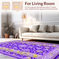 thumbnail image 2 of Ultra Soft Area Rug, Whimsical Floral Patterned Mat, Non Slip, Stain Resistant, Washable Area Rugs for Living Room, Bedroom(Purple, 4X6), 2 of 8