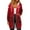 Deep Red, variant on Women's Christmas Printed Long Sleeve Hooded Sweatshirt Jacket with Drawstring and Zipper Pockets, Fashionable Casual Wear for Fall and Winter,Blue,M