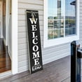 thumbnail image 6 of MODE HOME Solid Wood Farmhouse Welcome Sign for Front Porch, 47x10 Inch Large Farmhouse Style Rustic Welcome Sign Stand for Front Door or Entryway (Black), 6 of 9