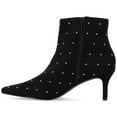thumbnail image 3 of Journee Womens Rossia Inside Zip Kitten Heel Booties, 3 of 10