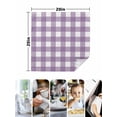 thumbnail image 5 of Cloth Napkins Set of 4 - 20x20 Inches, Purple Checkered Washable Reusable Table Napkins, Farmhouse White Buffalo Plaid Soft & Absortbent Dining Napkin for Party Wedding Hotel Restaurant, 5 of 8