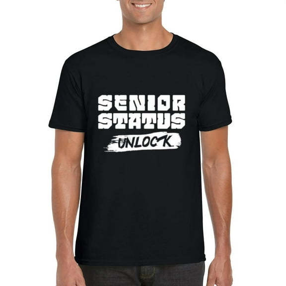 Senior Status Unlocked Class of 2025 Graduation Achievement T-Shirt, for men & women, up to size 5XL