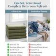 thumbnail image 6 of Casa Platino Bath Sheet 4 Pack - Extra Large Towels, Soft & Absorbent Quick Dry Bath Sheets for a Luxurious Bath Experience - Oil Green, 6 of 8