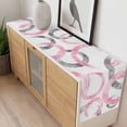 thumbnail image 4 of Pink Grey Table Runner - 90 Inch Long, Kitchen Dining Table Runner Dresser Scarves, Geometric Circle Modern Abstract Simple Art Farmhouse Decor for Coffee Tables Wedding Party Banquet, 4 of 8