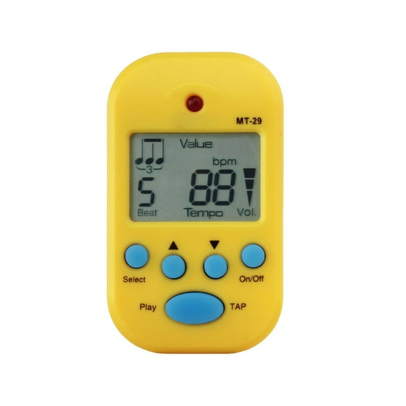 Mini metrónomo digital Seitruly con clip sintonizador soporte 4 engranajes profesional