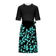 thumbnail image 6 of FDGIU Vintage A-Line Skirt - Women's High Waist Pleated Midi Skirt with Pockets (Polka Dot, Rockabilly Style), 6 of 6