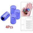 thumbnail image 3 of 4 Uds tapas de vástago de neumático tapas de vástago sello aire de neumático de aleación de aluminio resistente Azul oscuro Zulema Tapas de vástago de válvula de neumático de automóvil, 3 of 8