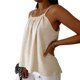 thumbnail image 4 of Craaazy Women's Oversized Sleeveless Tunic Tops, Lightweight Linen Blend Casual Cami, Adjustable Strap Ruched Blouse for Everyday Outfits Gifts, 4 of 8