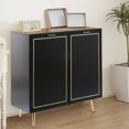 thumbnail image 5 of Eumyviv 30.5"Height Mid-Century Sideboards and Buffets with 2 Doors,Black Color Kitchen Accent Storage Cabinets Credenzas, H0042, 5 of 8