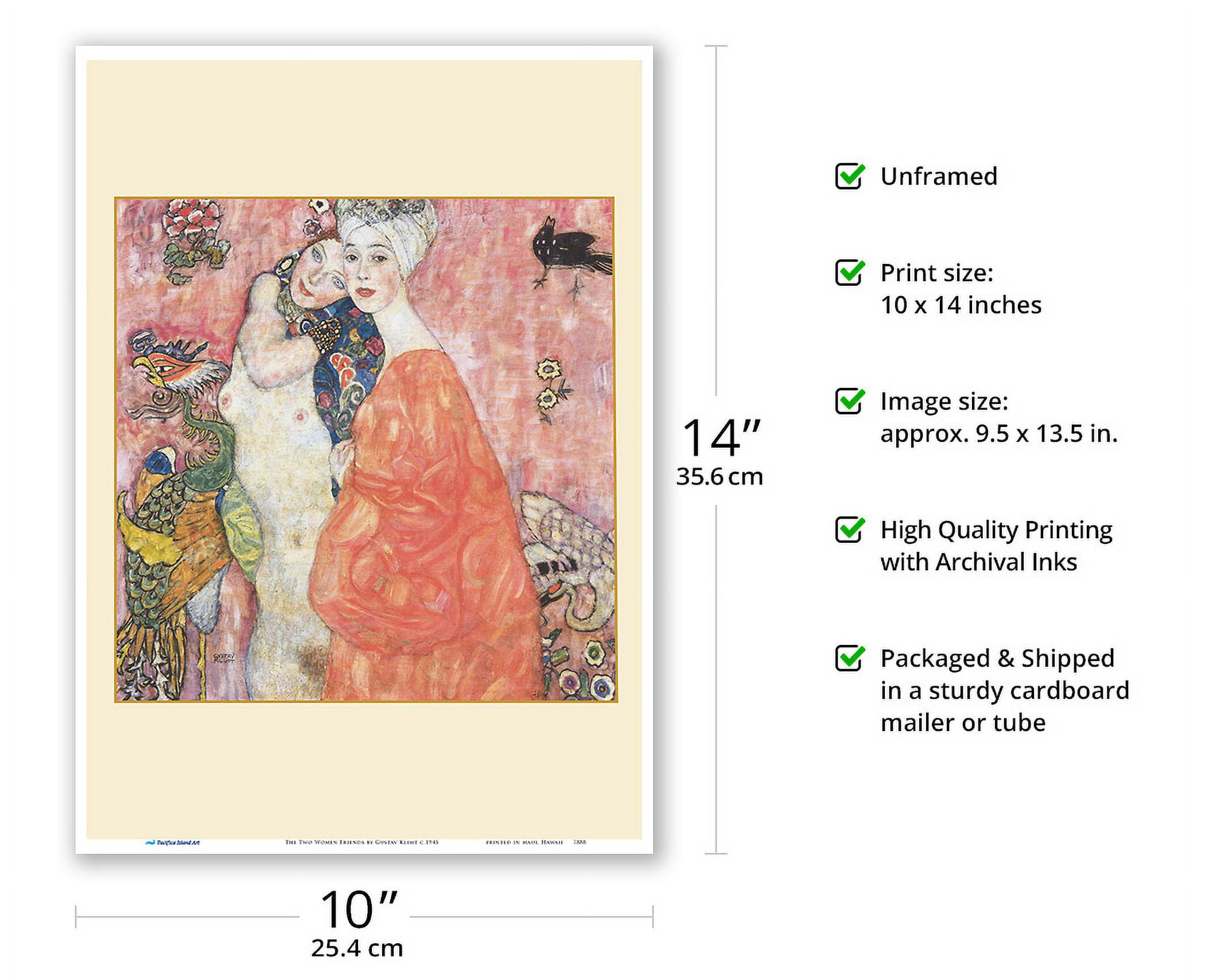 The Two Women Friends - From an Original Color Painting by Gustav
