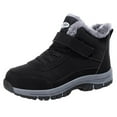 thumbnail image 2 of Willtoo Women's Waterproof Warm Hook and Loop Platform Snow Boots Comfort Fur Lined Orthopedic Lightweight Non Slip Booties for Winter Ski Outdoor Hiking Black, 2 of 6