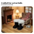 thumbnail image 4 of Botas de nieve en miniatura para muñecas (escala 1:6) con forro de piel, ideales para aficionados y dioramas. 5 piezas, 4 of 7