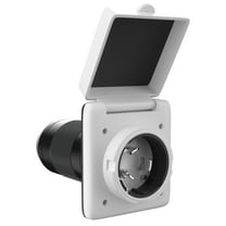 Leisure RV 125/250V 50 AMP Power Plug Twist Lock Inlet with 3 Stainless Steel Pins White