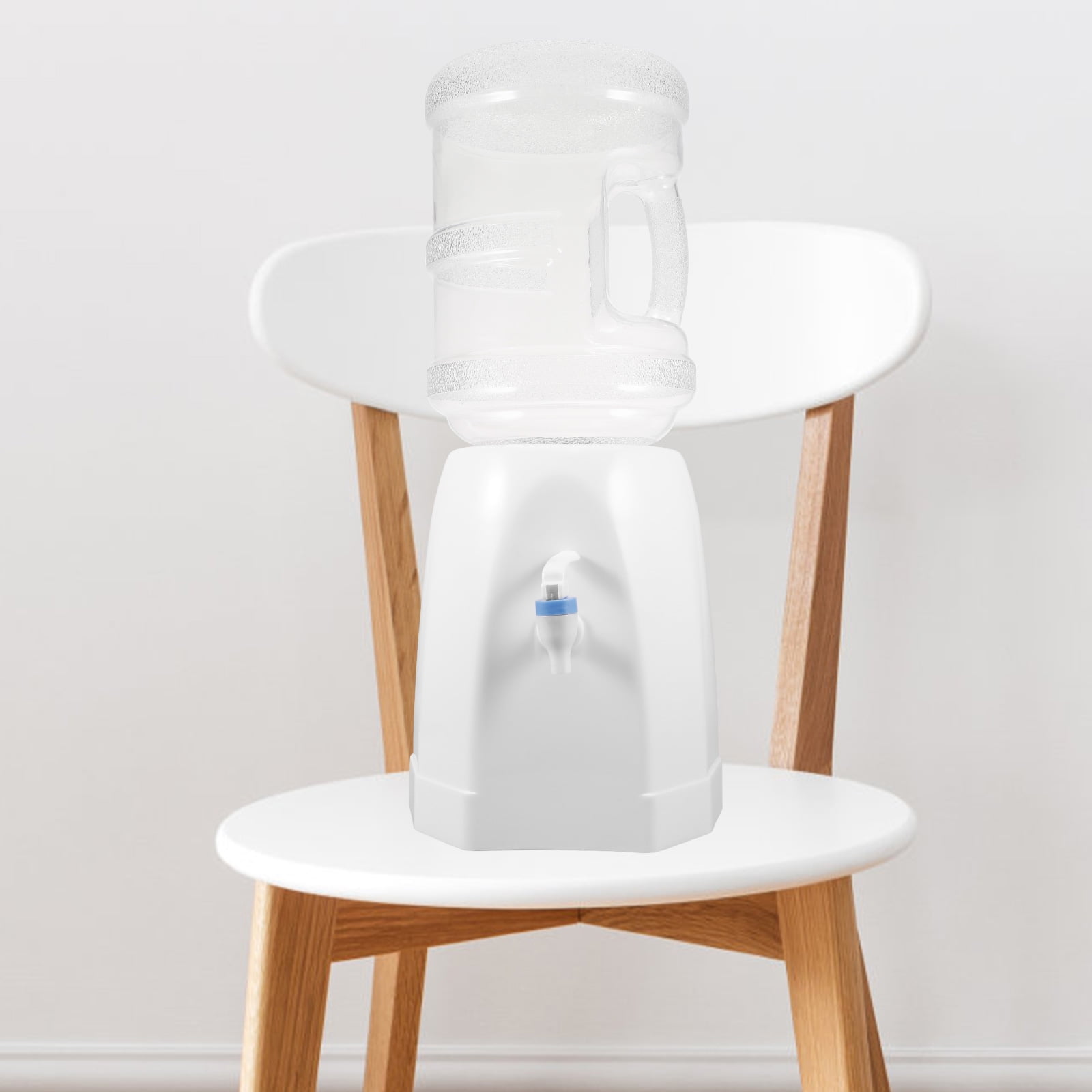 RENACLIPY Portable White Cold Water Dispenser with Tap for Desk Countertop and Outdoor Use