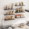 thumbnail image 3 of Fairy 15.8in Floating Shelves for Wall, Set of 6 Shelves for Bathroom, Bedroom, Kitchen Decro, Grey, 3 of 7
