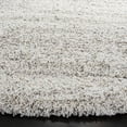 thumbnail image 4 of SAFAVIEH Hudson Shag Jaden Striped Area Rug, Ivory/Grey, 4' x 4' Round, 4 of 8