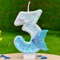 thumbnail image 2 of Birthday Number Candles For Cake Blue Number Candle Fun Glitter Cake Topper Birthday Decorations Cupcake Topper For PartySupplies, 2 of 4