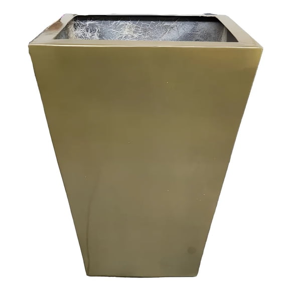 MACETERO FORMA OBELISCO DE FIBRA DE VIDRIO DE 55 X 55 X 75