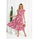 thumbnail image 4 of Vestido casual de verano GRACE KARIN Floral A Line Midi para mujer, 4 of 5